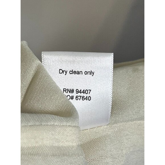 Retro Floral Linen Jacket M Tan Preppy Classic Chic Sequin Artsy Boho Western - Picture 14 of 14